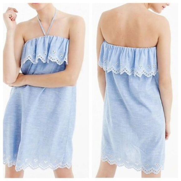 J. Crew Eyelet Dress Strapless or halter top Women's Size M NWT - Picture 1 of 7
